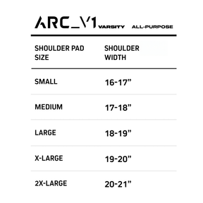 ARC_V1 VARSITY SHOULDER PADS – ALL-PURPOSE